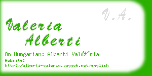 valeria alberti business card